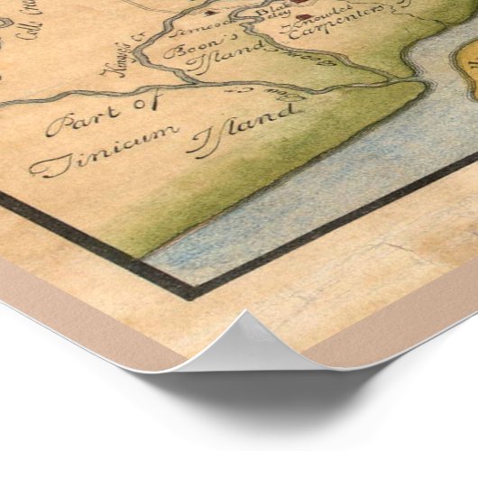 Philadelphia Map 1750 replica Poster (Hoek)