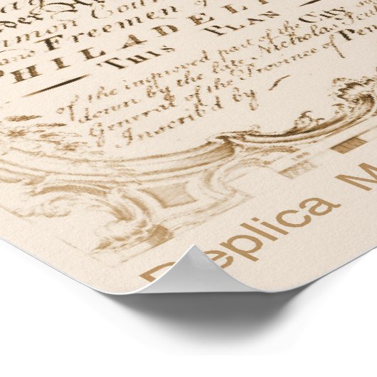 Philadelphia Map 1762, Replica Poster (Hoek)