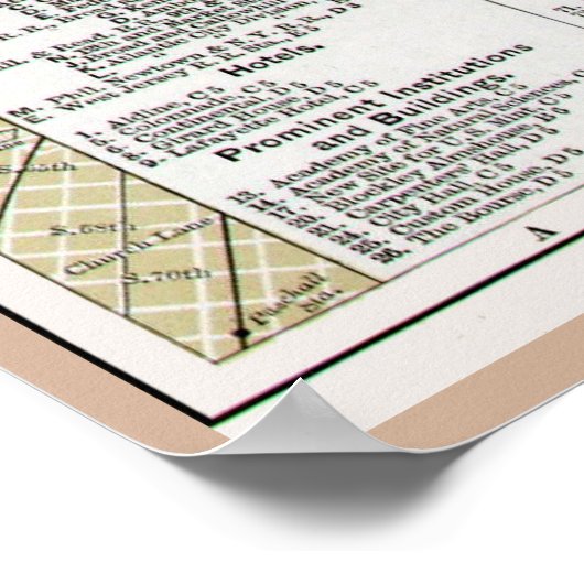 Philadelphia Map 1895 replica Poster (Hoek)