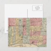 Philadelphia Map door Mitchell Briefkaart (Voorkant / Achterkant)
