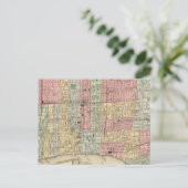 Philadelphia Map door Mitchell Briefkaart (Staand voorkant)