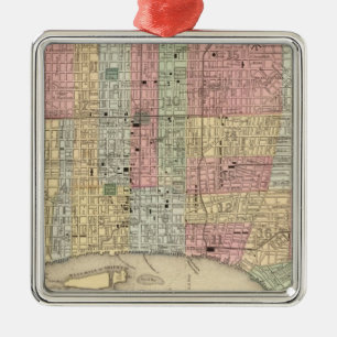 Philadelphia Map door Mitchell Metalen Ornament