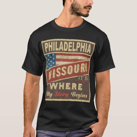 PHILADELPHIA, MO Het is waar mijn verhaal begint T-shirt (Voorkant)