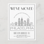 Philadelphia Modern Deco | Adres wijzigen Aankondigingskaart (Voorkant)
