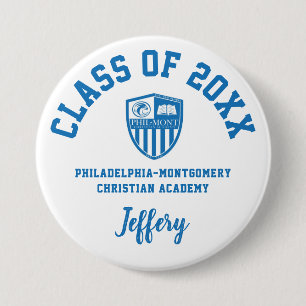 Philadelphia-Montgomery Christelijke Academie Butt Ronde Button 7,6 Cm