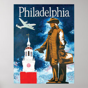 Philadelphia, monument en de toren poster