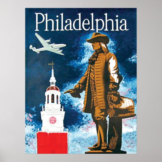 Philadelphia, monument en de toren poster (Voorkant)