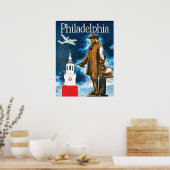 Philadelphia, monument en de toren poster (Keuken)