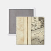 Philadelphia naar New York Road Map Magneet (Voorkant / Achterkant)