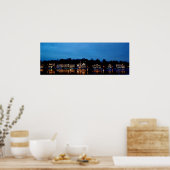 Philadelphia - nachtlichtpanoramiek in het Boat Ho Poster (Keuken)