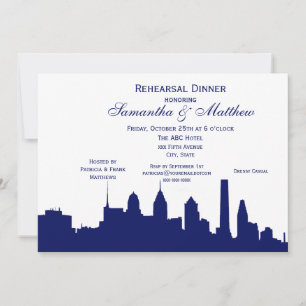 Philadelphia Navy Skyline Silhouette Repetitie Din Kaart