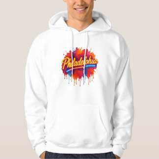 Philadelphia Neon Street Art - Bold Kleurrijk Hoodie