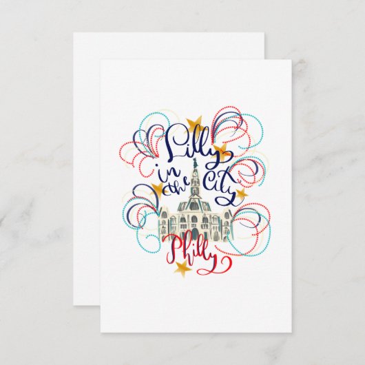 Philadelphia Notecard Bedankkaart (Voorkant / Achterkant)