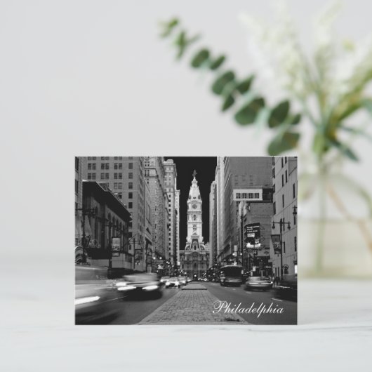 Philadelphia op het Briefkaart van Night (Staand voorkant)