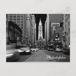 Philadelphia op het Briefkaart van Night