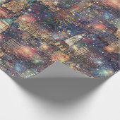 Philadelphia op kerst & nieuwjaars Waterverven Cadeaupapier (Hoek)