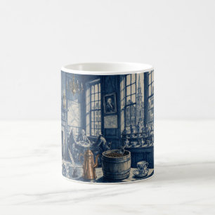 Philadelphia PA 1700's Coffee House Delft Blauwe K Koffiemok