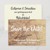 Philadelphia, PA Antieke kaart (Voorkant / Achterkant)