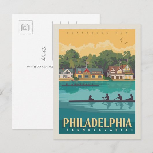 Philadelphia, PA | Boathouse Row Briefkaart (Voorkant / Achterkant)