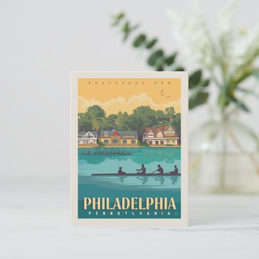 Philadelphia, PA | Boathouse Row Briefkaart (Staand voorkant)