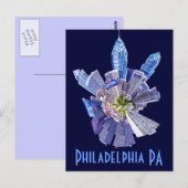 Philadelphia PA Briefkaart (Voorkant / Achterkant)