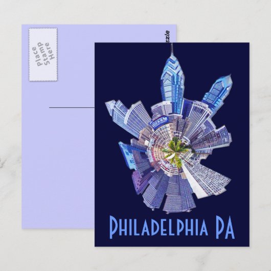 Philadelphia PA Briefkaart (Voorkant / Achterkant)
