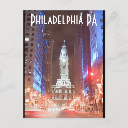Philadelphia PA Briefkaart (Voorkant)