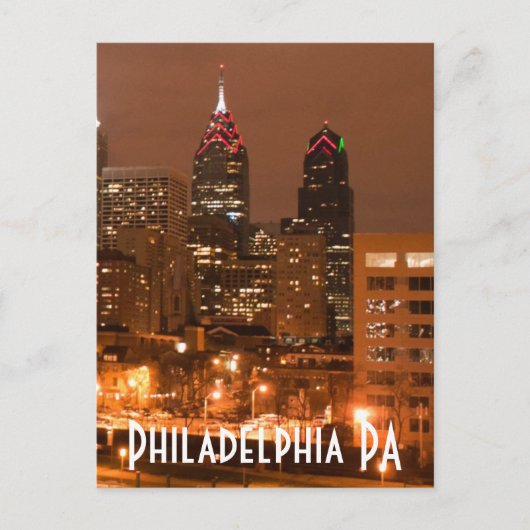 Philadelphia PA Briefkaart (Voorkant)