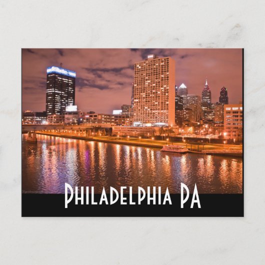 Philadelphia PA Briefkaart (Voorkant)