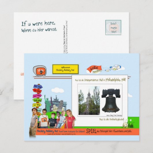 Philadelphia, PA Briefkaart (Voorkant / Achterkant)