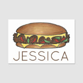 Philadelphia PA Cheesesteak Cheese Steak Sandwich Naamplaatje (Voorkant)