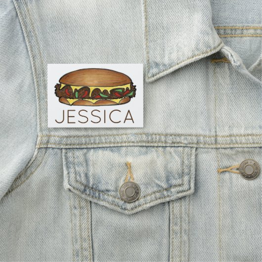 Philadelphia PA Cheesesteak Cheese Steak Sandwich Naamplaatje (In situ)