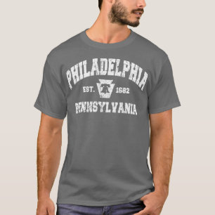 Philadelphia PA Liberty Bell Keystone Stat T-shirt