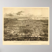 Philadelphia, PA Panoramic Map - 1857 Poster (Voorkant)