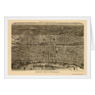 Philadelphia, PA Panoramic Map - 1872