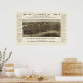 Philadelphia, PA Panoramic Map - 1908 Poster (Keuken)