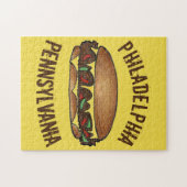 Philadelphia PA Pennsylvania Philly Cheese Steak Legpuzzel (Horizontaal)