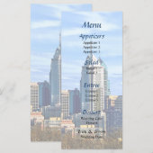 Philadelphia Pa Skyline II Wedding Menu (Voorkant / Achterkant)