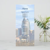 Philadelphia Pa Skyline II Wedding Menu (Staand voorkant)