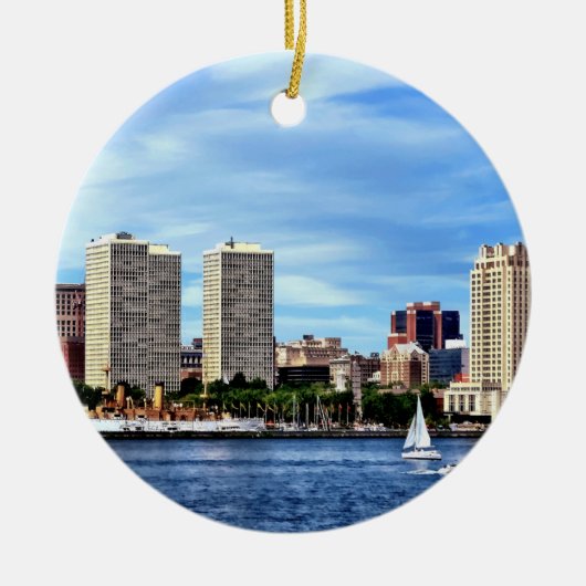 Philadelphia Pa Skyline Keramisch Ornament (Voorkant)