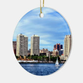 Philadelphia Pa Skyline Keramisch Ornament (Links)