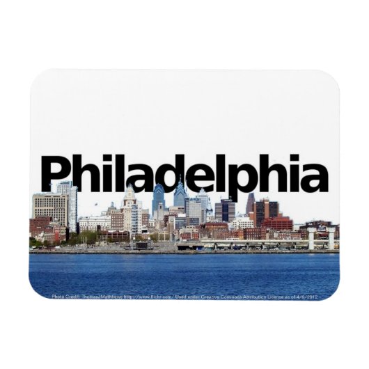 Philadelphia PA Skyline met Philadelphia aan de he Magneet (Horizontaal)