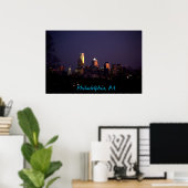 Philadelphia, PA skyline poster (Thuiskantoor)