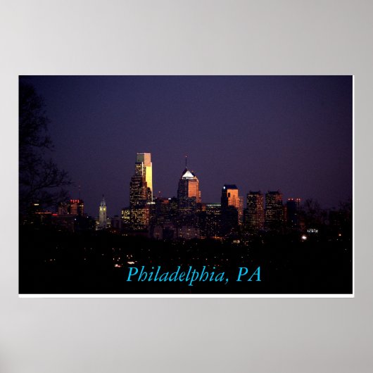 Philadelphia, PA skyline poster (Voorkant)