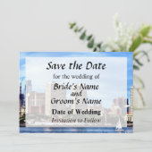 Philadelphia Pa Skyline Save the Date (Staand voorkant)