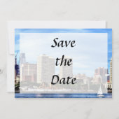 Philadelphia Pa Skyline Save the Date (Achterkant)