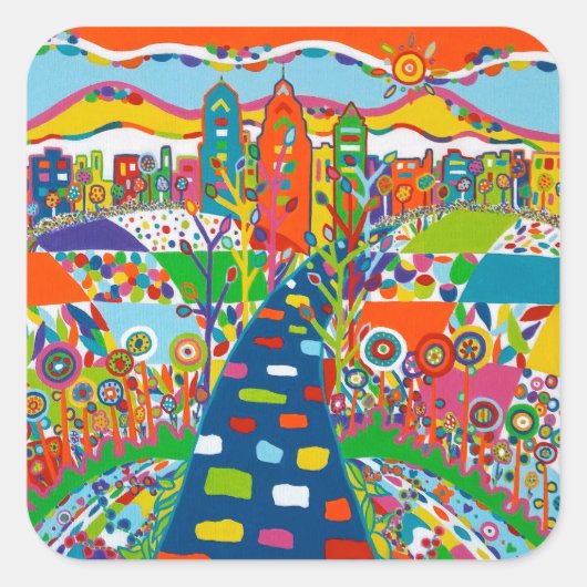 Philadelphia, PA-Sticker Vierkante Sticker (Voorkant)