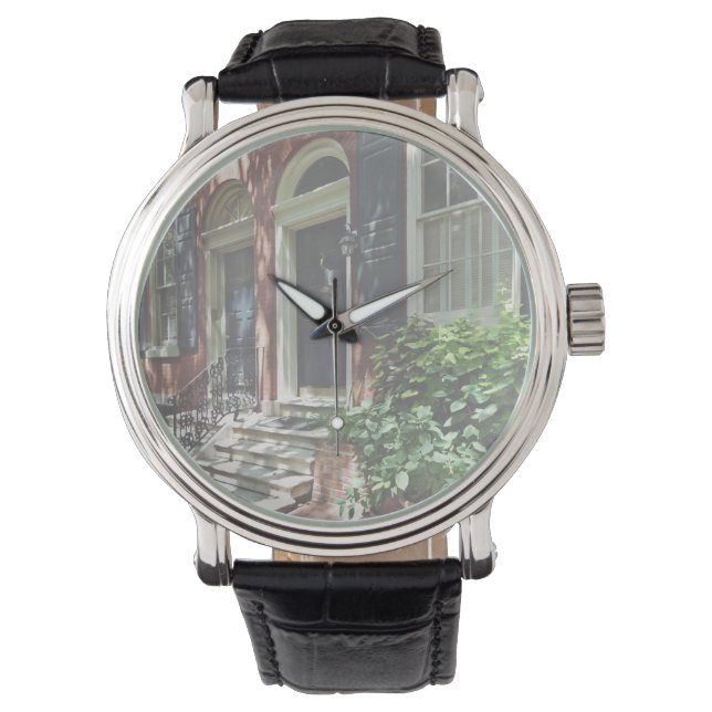 Philadelphia PA - Street in Society Hill Horloge (Voorkant)