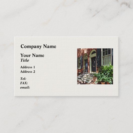 Philadelphia PA - Street in Society Hill Visitekaartje (Voorkant)