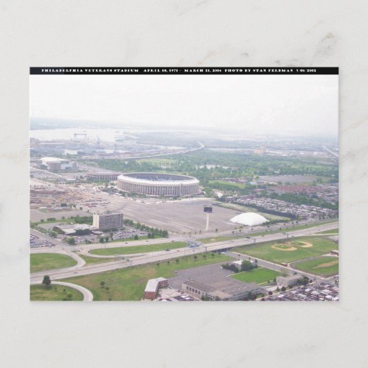 Philadelphia PA Veterans Stadium Aerial Uitzicht Briefkaart (Voorkant)